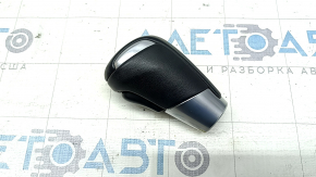 Mazda CX-9 16-23 gear knob, black leather, scratches, worn
