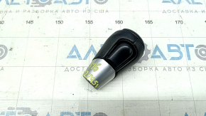 Mazda CX-9 16-23 gear knob, black leather, scratches, worn