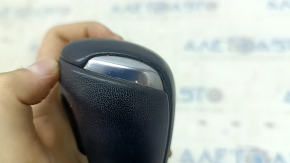 Mazda CX-9 16-23 gear knob, black leather, scratches, worn