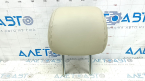 Rear left headrest, 2nd row, Mazda CX-9 16-23, beige leather, scratches, needs cleaning