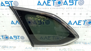 Rear left window, blind glass, Mazda CX-9 16-23, chrome, scratches on chrome, scratches on seal