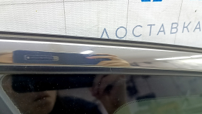 Rear left window, blind glass, Mazda CX-9 16-23, chrome, scratches on chrome, scratches on seal