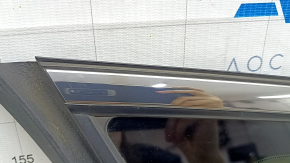 Rear left window, blind glass, Mazda CX-9 16-23, chrome, scratches on chrome, scratches on seal