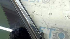 Rear left window, blind glass, Mazda CX-9 16-23, chrome, scratches on chrome, scratches on seal