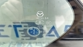 Rear left window, blind glass, Mazda CX-9 16-23, chrome, scratches on chrome, scratches on seal