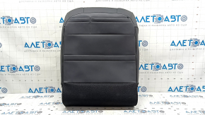 Mitsubishi Outlander 22-25 passenger seat back upholstery, black leather combination, gray stitching, heated, water damage