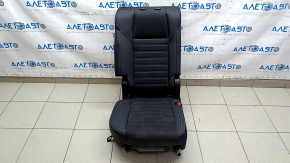 Mitsubishi Outlander 22-25 rear seats, 2nd row, right, without airbag, black leather combination, gray stitching, water damage