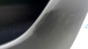 Mazda CX-9 16-19 front right door panel, black leather with beige leather insert, leather armrest, gray molding, with handle, BOSE, scratches