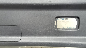 Mazda CX-9 16-23 black lower tailgate trim with handle, scratches, dents, broken cap mount, scuffed, broken mount, cracks in guides