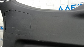 Mazda CX-9 16-23 black lower tailgate trim with handle, scratches, dents, broken cap mount, scuffed, broken mount, cracks in guides