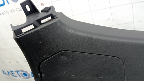 Mazda CX-9 16-23 black lower tailgate trim with handle, scratches, dents, broken cap mount, scuffed, broken mount, cracks in guides