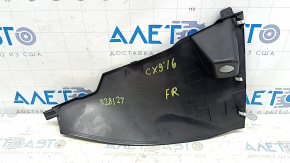 Mazda CX-9 16-23 right side center console trim, front, black, scratches