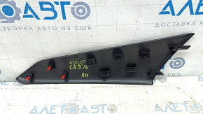 Mazda CX-9 16-23 black center console trim, upper right, scratches
