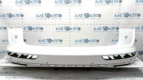 Bare rear bumper, upper part, Audi Q5 80A 21-24, for parking sensors, white, cracked