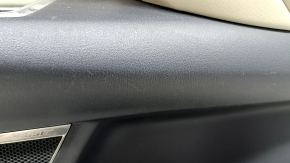 Right rear door panel for Mazda CX-9 16-19, under the curtain, black leather with beige leather insert, leather armrest, gray molding, with handle, BOSE, scratches