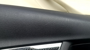 Right rear door panel for Mazda CX-9 16-19, under the curtain, black leather with beige leather insert, leather armrest, gray molding, with handle, BOSE, scratches