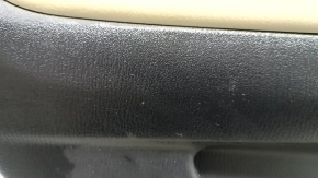 Rear left door panel for Mazda CX-9 16-19, under the curtain, black leather with beige leather insert, leather armrest, gray molding, with handle, BOSE, scratches