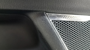 Rear left door panel for Mazda CX-9 16-19, under the curtain, black leather with beige leather insert, leather armrest, gray molding, with handle, BOSE, scratches