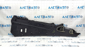 Left side center console trim for Ford Edge 19-24, black, worn