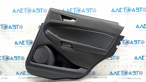 Door trim panel rear right Ford Edge 19-24 black, SE, insert black leather, armrest black leather, with window control, with handle, scratch