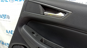 Door trim panel rear right Ford Edge 19-24 black, SE, insert black leather, armrest black leather, with window control, with handle, scratch