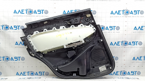 Door trim panel rear right Ford Edge 19-24 black, SE, insert black leather, armrest black leather, with window control, with handle, scratch