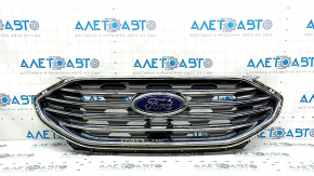 Ford Edge 19-24 radiator grille assembly with badge, without chamber, sand