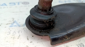 Mazda CX-9 16-23 front lower left control arm, cracked silent block, torn rusty boot