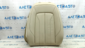 Upper passenger seat trim for Audi Q5 80A 21-24 leather, beige, heated, dented, needs cleaning