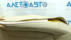 Upper passenger seat trim for Audi Q5 80A 21-24 leather, beige, heated, dented, needs cleaning