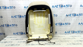 Upper passenger seat trim for Audi Q5 80A 21-24 leather, beige, heated, dented, needs cleaning