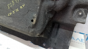 Right underbody protection for Mazda CX-9 16-23, torn, dented, scuffed