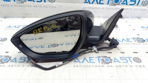 Left side mirror assembly for Audi E-Tron 19-23, heated, auto-dimming, BSM with chrome molding, black