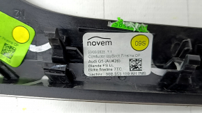 Left front panel inserts for Audi Q5 80A 18-24, dark brown wood, chipped