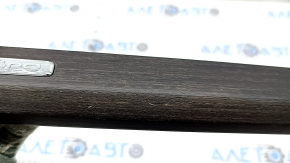 Right front panel inserts for an Audi Q5 80A 18-24, dark brown wood, quattro, broken fasteners, scratches