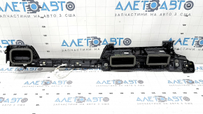Central and right air duct deflector for Audi Q5 80A 21-24, glossy black with chrome, broken mount, scratches, cracks
