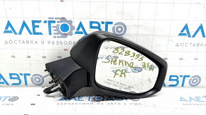 Right side mirror assembly for Toyota Sienna 21-24, 6 pins, heated, BSM, graphite