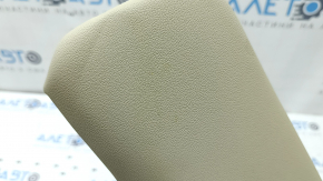 Right side panel of the 2nd row of seats for an Audi Q5 80A 21-24, beige leather, wrinkled, needs cleaning.