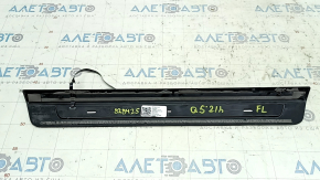 Audi Q5 80A 18-24 black door sill trim, front left, chrome and backlight, S-Line, scratches