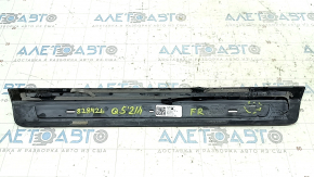 Audi Q5 80A 18-24 black front right outer door sill trim with chrome and backlight, S-Line, scratches, cut wire