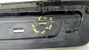 Audi Q5 80A 18-24 black front right outer door sill trim with chrome and backlight, S-Line, scratches, cut wire