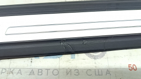 Audi Q5 80A 18-24 black front right outer door sill trim with chrome and backlight, S-Line, scratches, cut wire