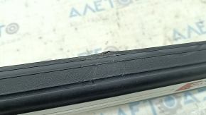Audi Q5 80A 18-24 black front right outer door sill trim with chrome and backlight, S-Line, scratches, cut wire