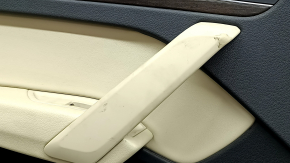 Door trim panel rear left Audi Q5 80A 21-24 black with beige leather, wood molding, with handle, armrest beige leather, scratches