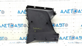 Left side rear center console trim for Toyota Sienna 21-24, dark gray, worn
