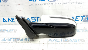 Left side mirror assembly for BMW 3 G20 19-24, 5-pin, turn signal, heated, auto-dimming, BSM, Shadow-Line, white