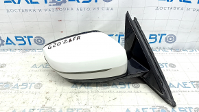 Right side mirror assembly for BMW 3 G20 19-24, 5-pin, turn signal, heated, BSM, Shadow-Line, white