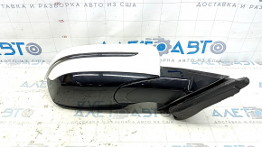 Right side mirror assembly for BMW 3 G20 19-24, 5-pin, turn signal, heated, BSM, Shadow-Line, white