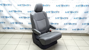 Rear seat, 2nd row, right, Toyota Sienna 21-22, with airbag, gray leather, 8 seats, for cleaning, with headrest