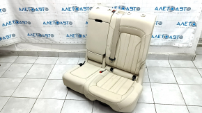 Rear seats, 2nd row, left, Audi Q5 80A 21-24, beige leather, manual, Standard, with seat belt, with cup holder, dents, needs cleaning